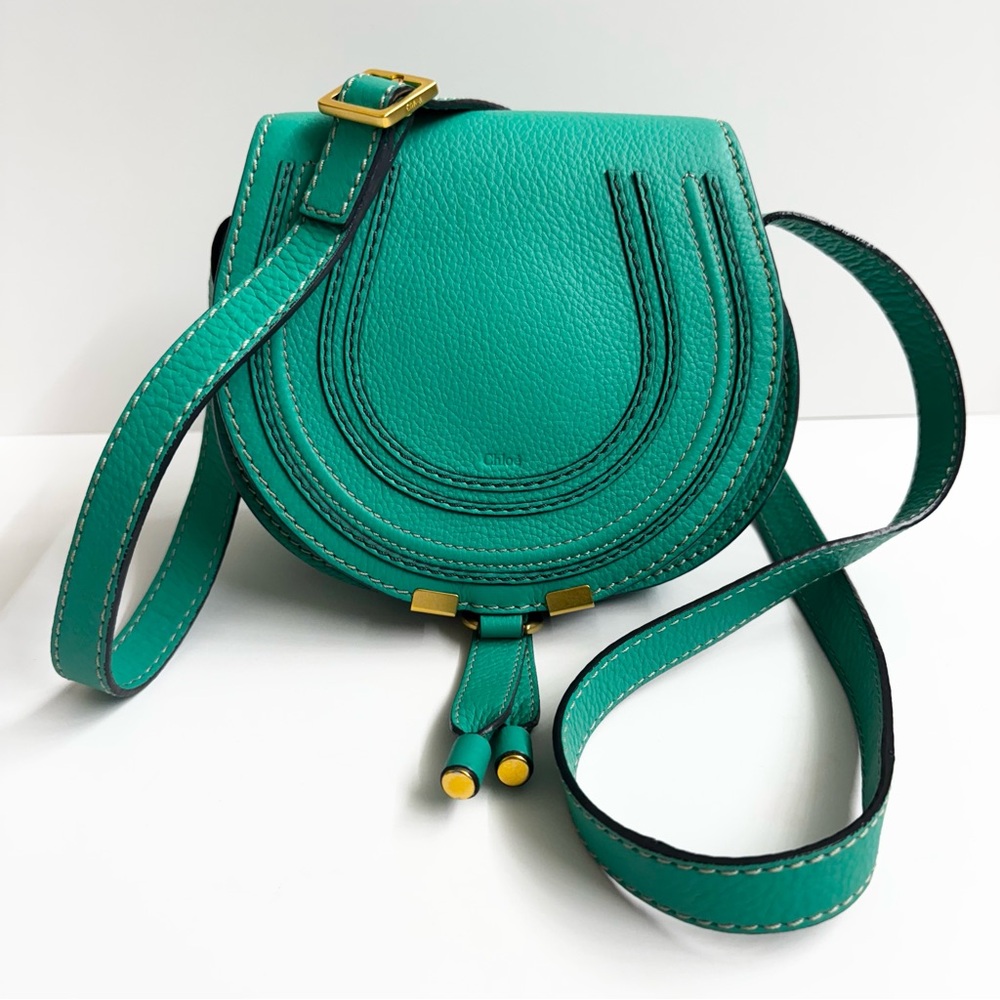Chloe Mini Marcie Jade Green Crossbody Bag
